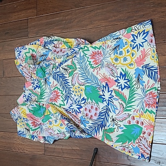 NWT Karlie Colorful Palm Floral Ruffle Dress size Large - Picture 3 of 9